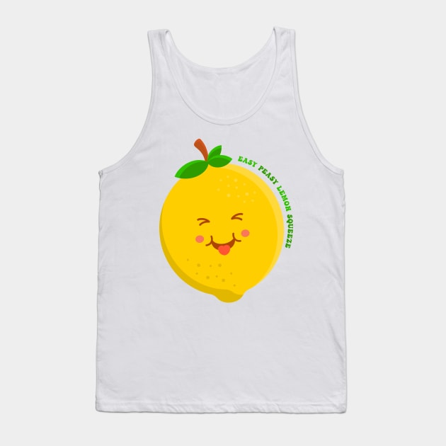 Easy Peasy Lemon Squeeze Tank Top by haloakuadit